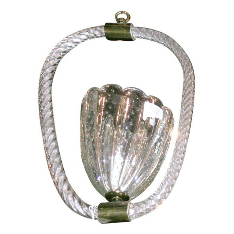 Barovier lampe à suspension en verre vénitien de Murano