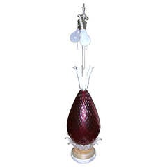 Venetian Murano Glass Pineapple Lamp 11