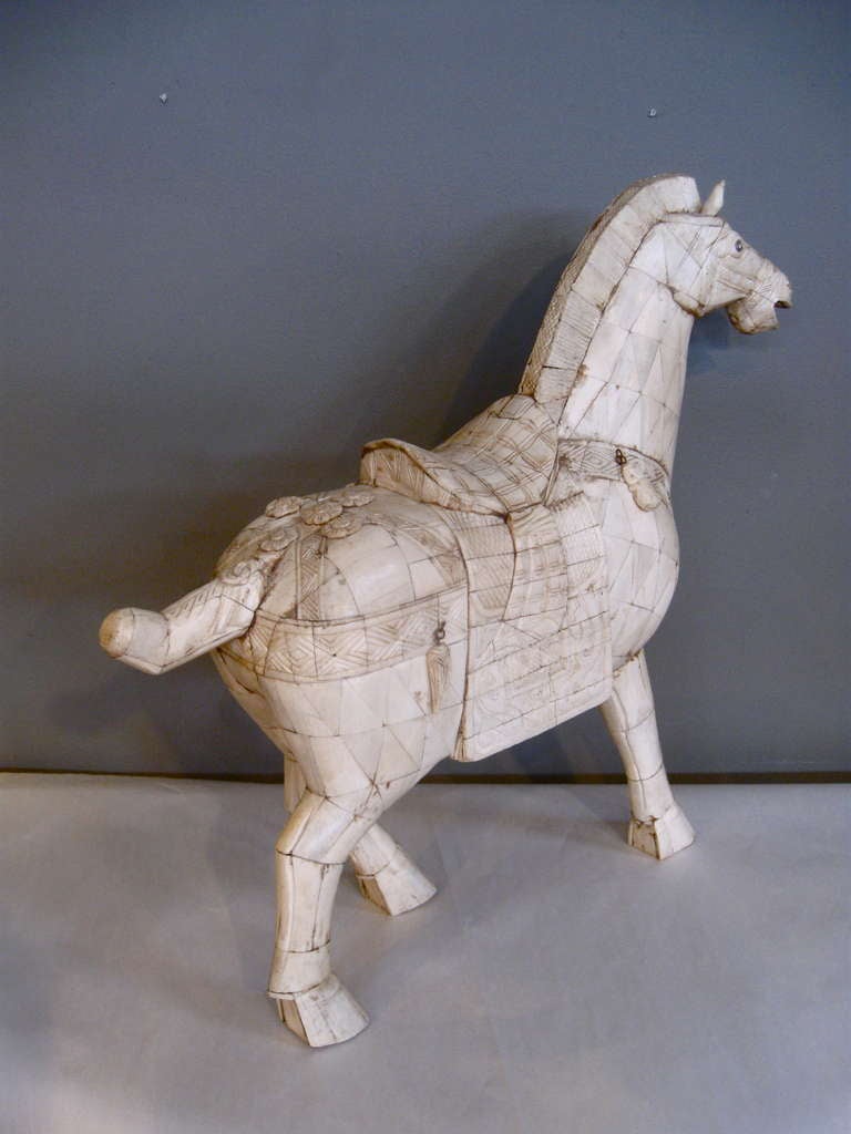 Bone Sculpture of Horse 3