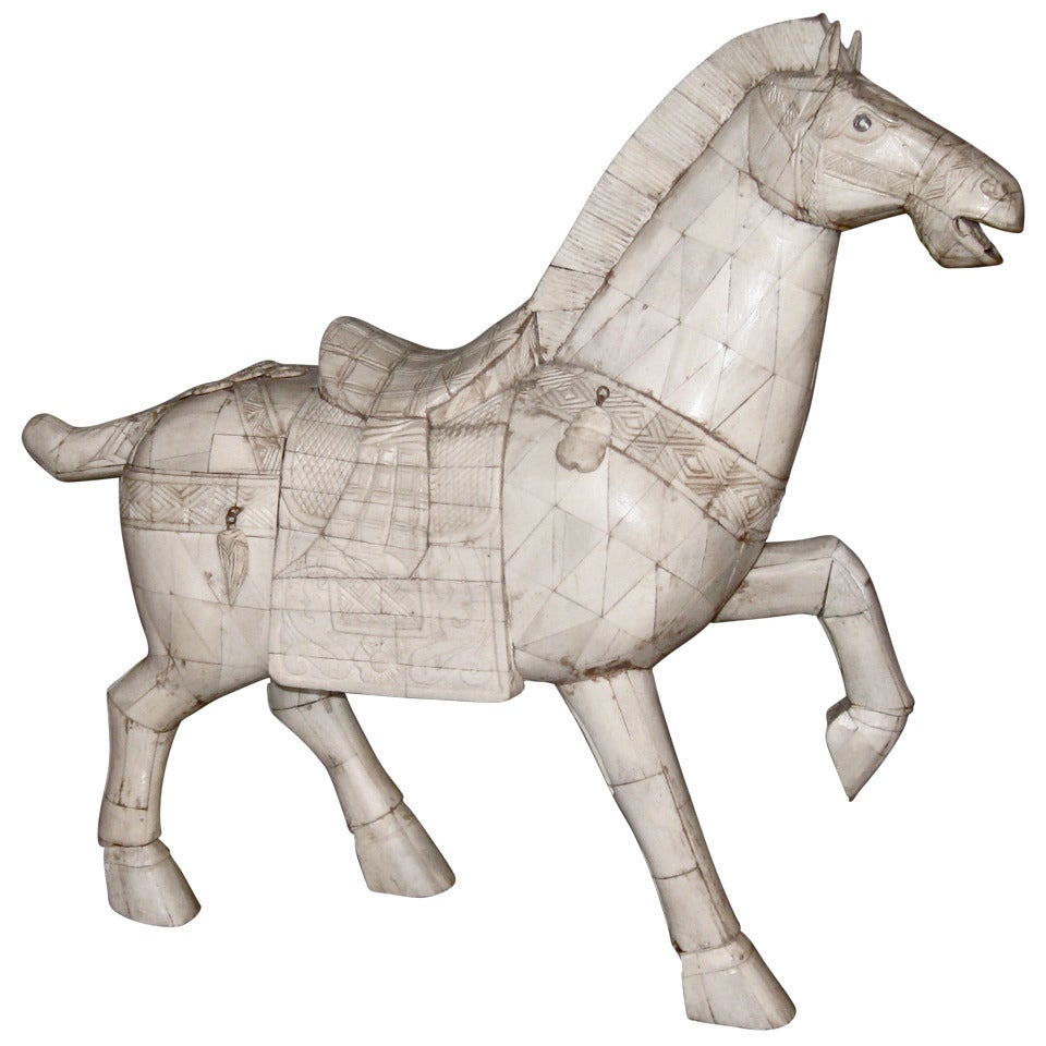 Bone Sculpture of Horse