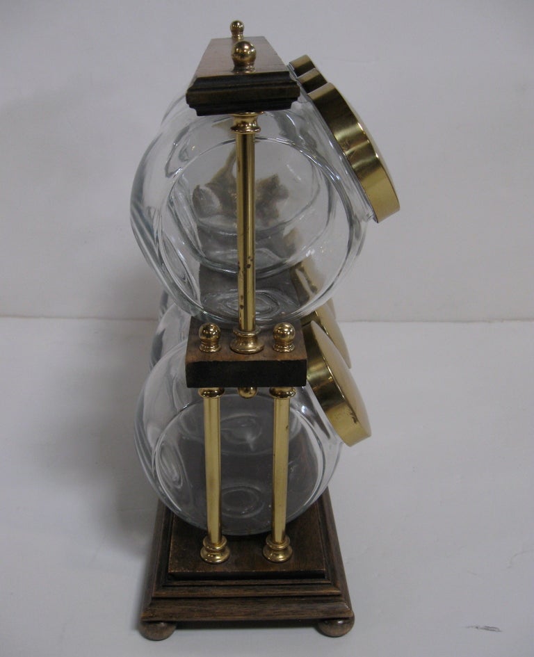 Glass and Brass Canister Set 2