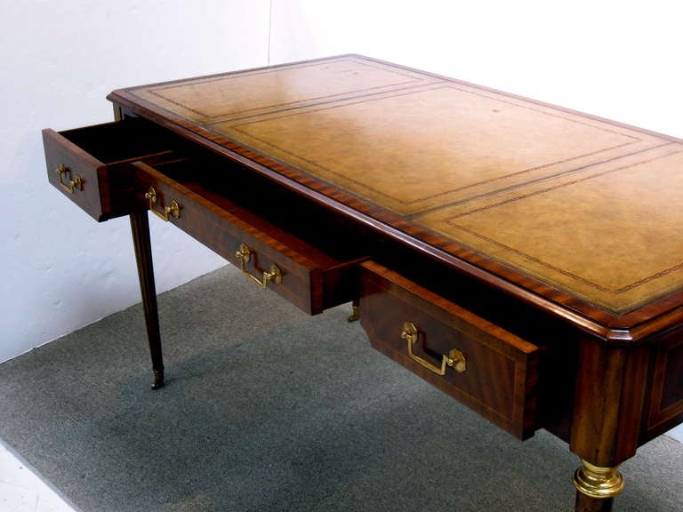 Maitland - Smith Wood and Leather Desk / Writing Table 4