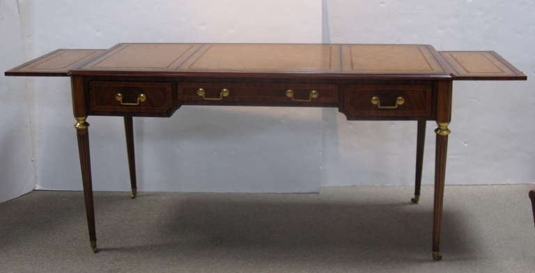20th Century Maitland - Smith Wood and Leather Desk / Writing Table