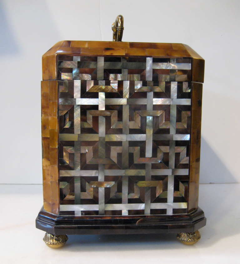 Philippine Mother of Pearl & Penshell Box by Maitland Smith