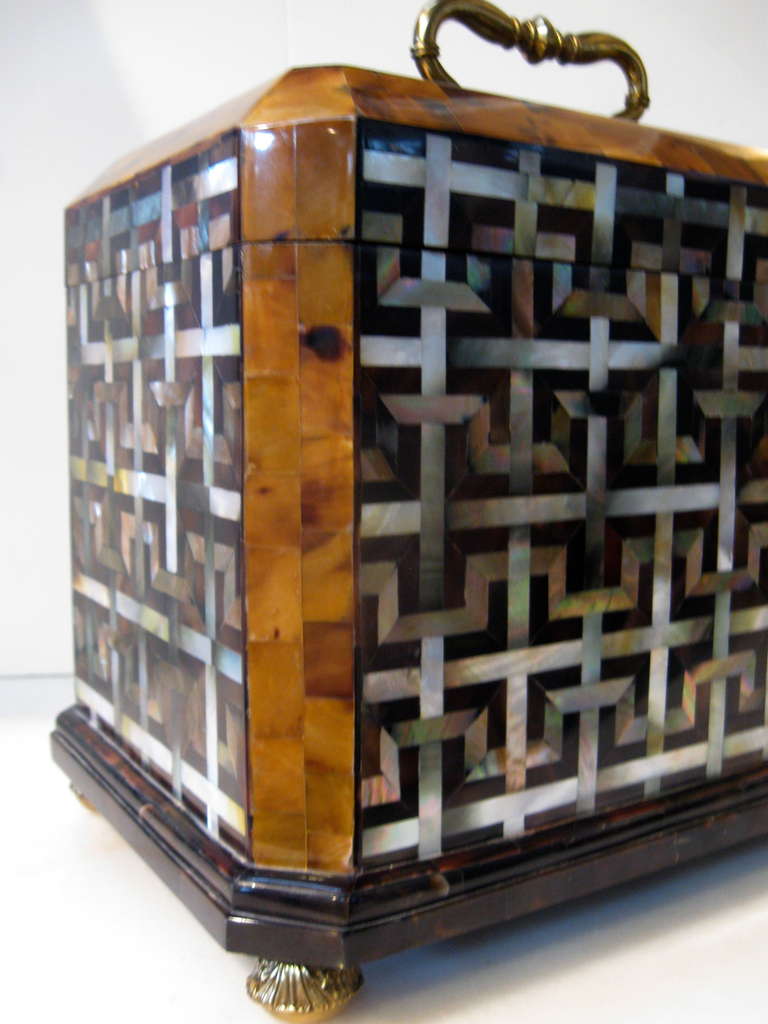 20th Century Mother of Pearl & Penshell Box by Maitland Smith