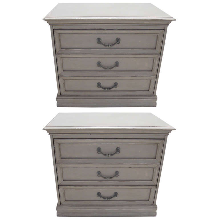 Pair of Painted Bachelor Chests/Commodes