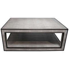 Double Tiered Shagreen Coffee Table