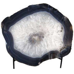 Polished Agate Slab on Stand