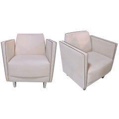 Pair of Art Deco Inspired Club Chairs