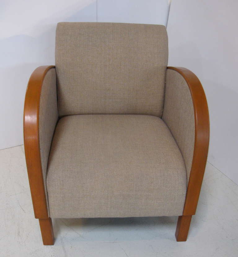 American Pair of Art Deco Style Armchairs