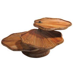 Large Bamboo Serving Stand