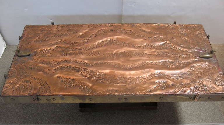 Copper and Brass Coffee Table 1