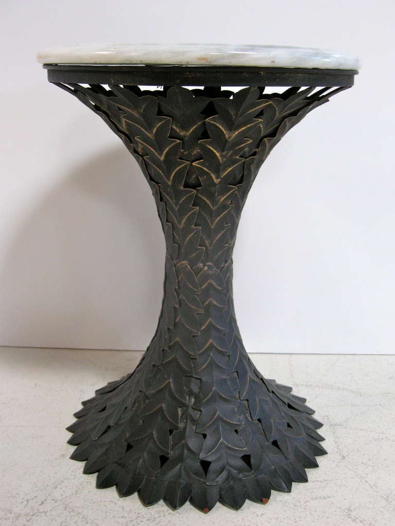 Art Deco Inspired Metal Side / End Table