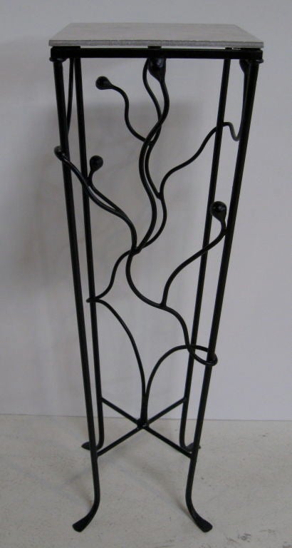 Set Of Three Wrought Iron Pedestals 3