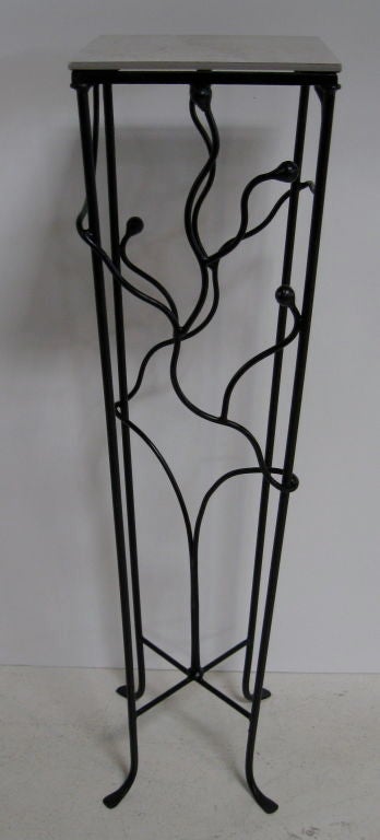 Set Of Three Wrought Iron Pedestals 5