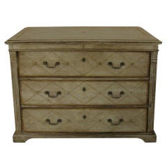 PAINTED FRENCH COMMODE / CHEST OF DRAWERS
