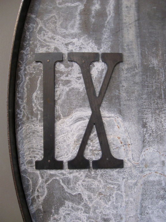 American Large Industrial Clock Face
