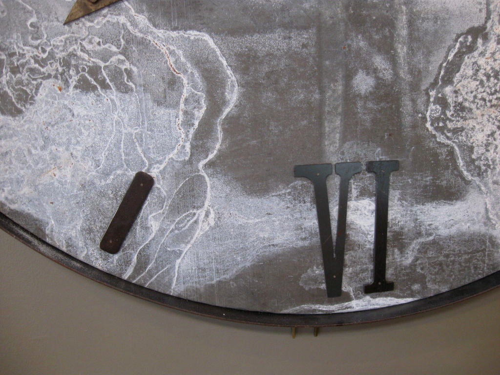 Large Industrial Clock Face In Good Condition In St.amford, CT