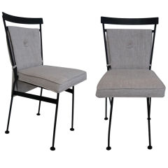 SET OF FOUR WROUGHT IRON CHAIRS