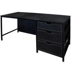 Vintage LEATHER COVERED DESK