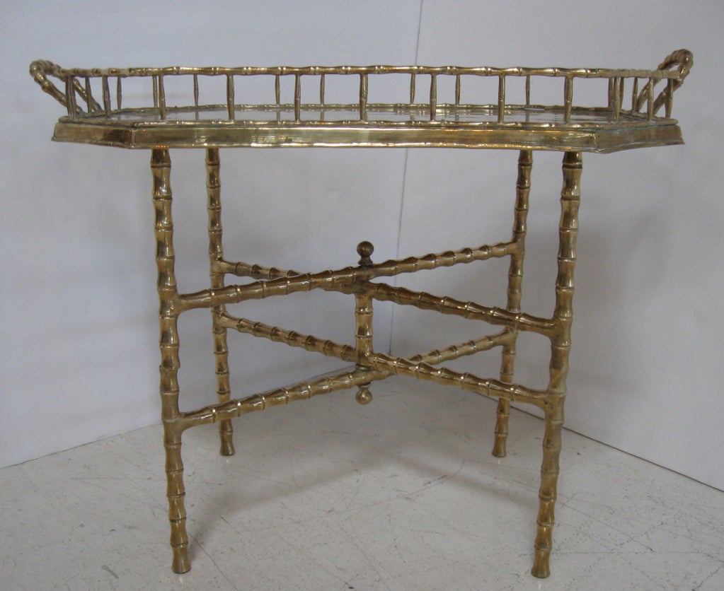 Italian Folding Brass Tray Table