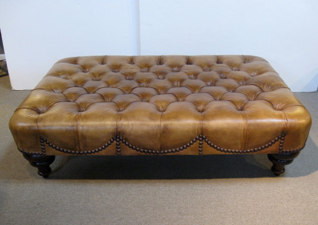 Large Leather Ottoman by George Smith 1