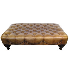 Large Leather Ottoman by George Smith