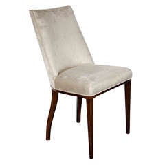 Elegant Mid-Century Modernist Occasional / Desk Chair with Fluted Leg Detailing