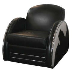 Streamline Art Deco Lounge Chair in the Manner of  Donald Deskey