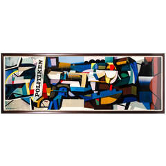 Significant 1965 "Politiken" Cubist Collage by Ib Andersen