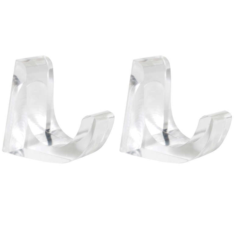 Pair of Vintage OutOfTheBox Lucite Robe Hooks at 1stDibs
