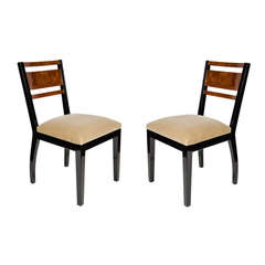 Pair of  Art Deco Machine Age Occasional Chairs by Donald Deskey