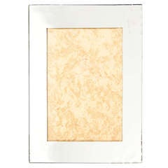 Elegant Art Deco Mirrored Picture Frame with Corner Beveled Detailing