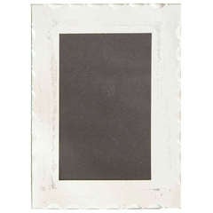 Fine French Art Deco Mirrored Picture Frame with Beveled and Scalloped Detailing