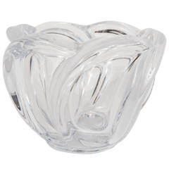 Vintage Exquisite Mid-Century Modernist Crystal "Tulip Form" Bowl by Arte Vannes