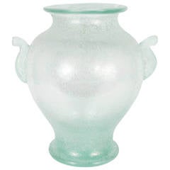 Handblown Murano Glass Vase With Scrolled Arms in the Manner of Karl Springer 4