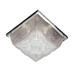 Exquisite Art Deco Flush Mount Chandelier by Sabino