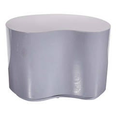Mid-Century Modernist Amorphous Occasional Table in Grey Lacquer