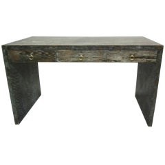 French Cerused Oak Desk in the Manner of Jean-Michel Frank 4