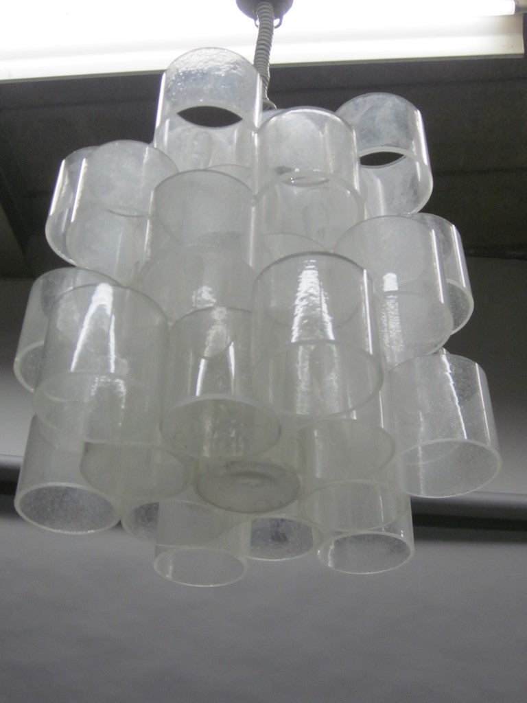 20th Century Italian Mid-Century Modern Lucite Pendant / Suspension Fixture For Sale