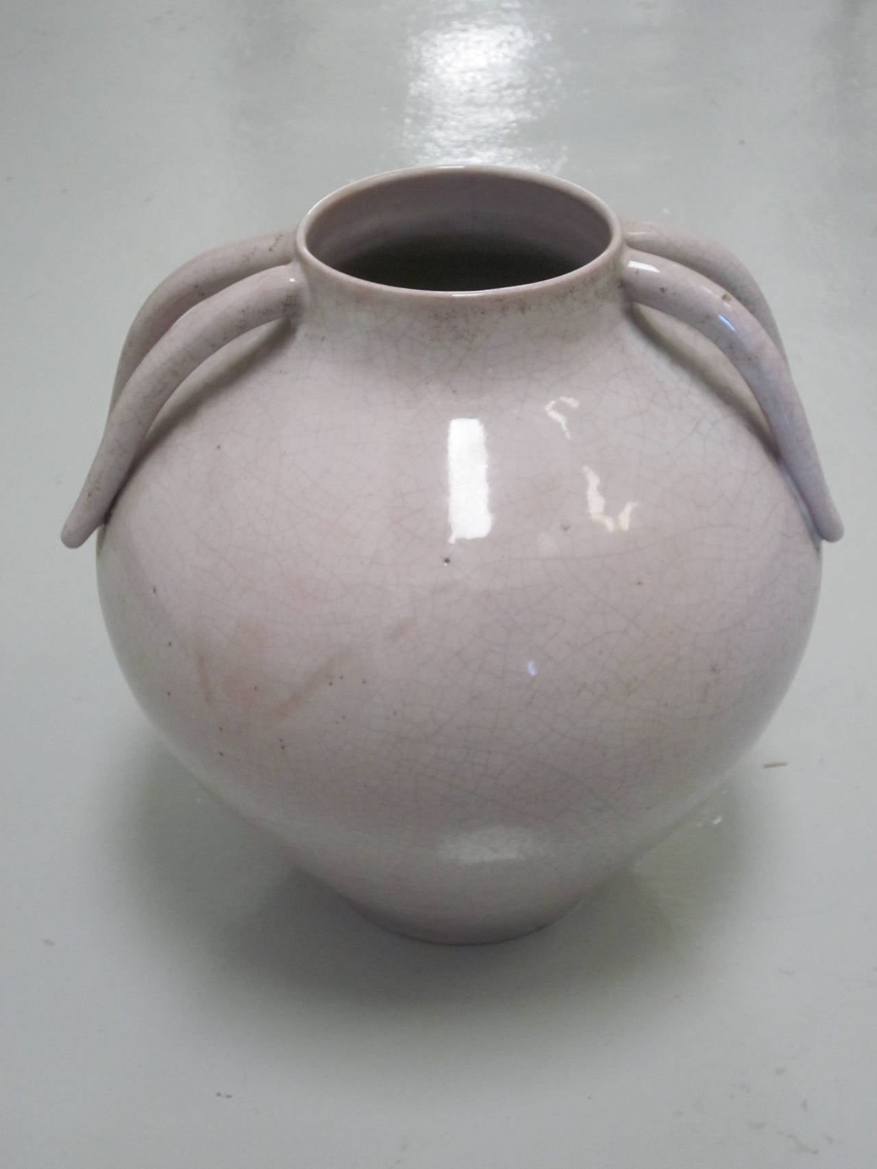 Glazed Italian Mid-Century Modern Stoneware Vase / Urn / Amphora by Marcello Fantoni