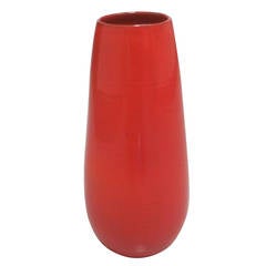 Large French Mid-Century Modern Glazed Ceramic Vase by Voltz for Vallauris