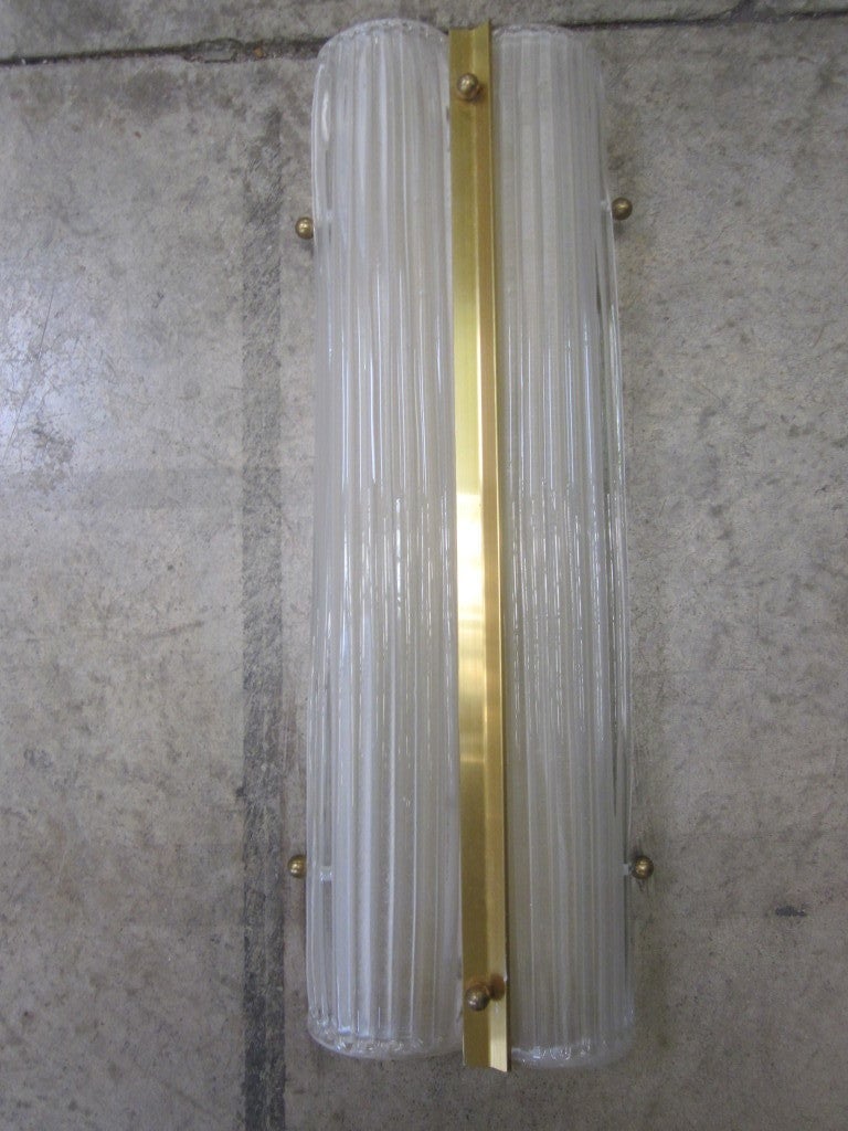 Two Large Italian Murano Glass Sconces / Fixtures For Sale 3