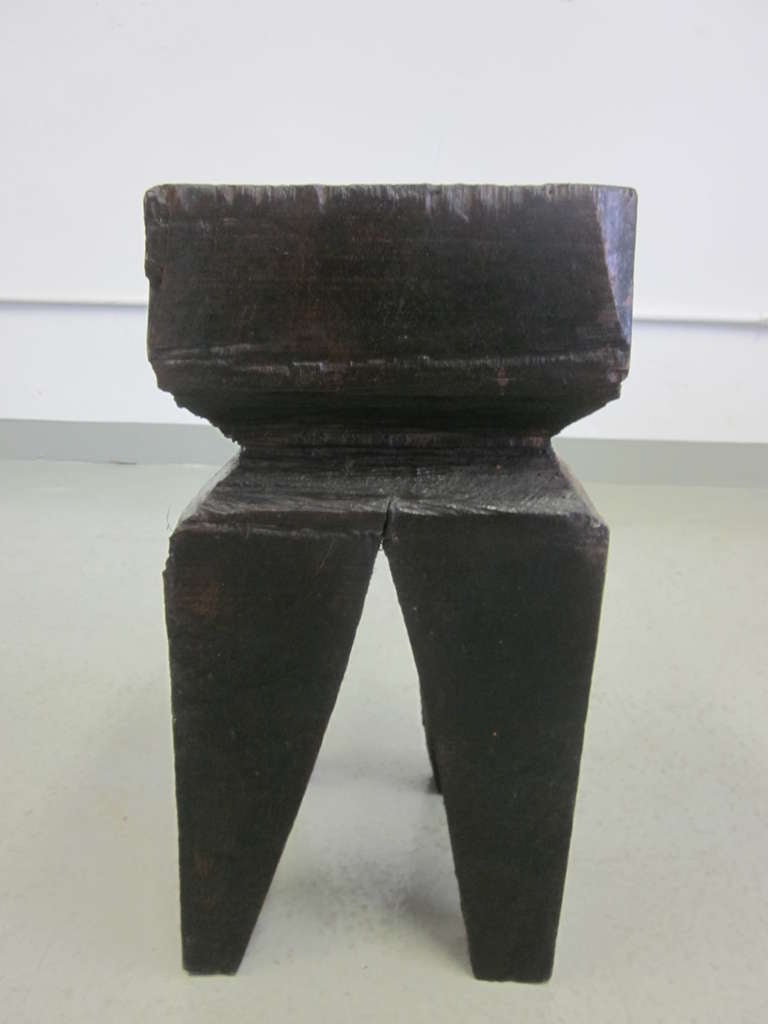French Modern Craftsman Stool in the Manner of Brancusi 3
