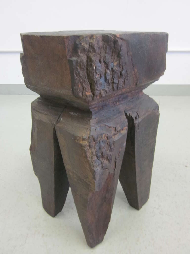 French Modern Craftsman Stool in the Manner of Brancusi 2