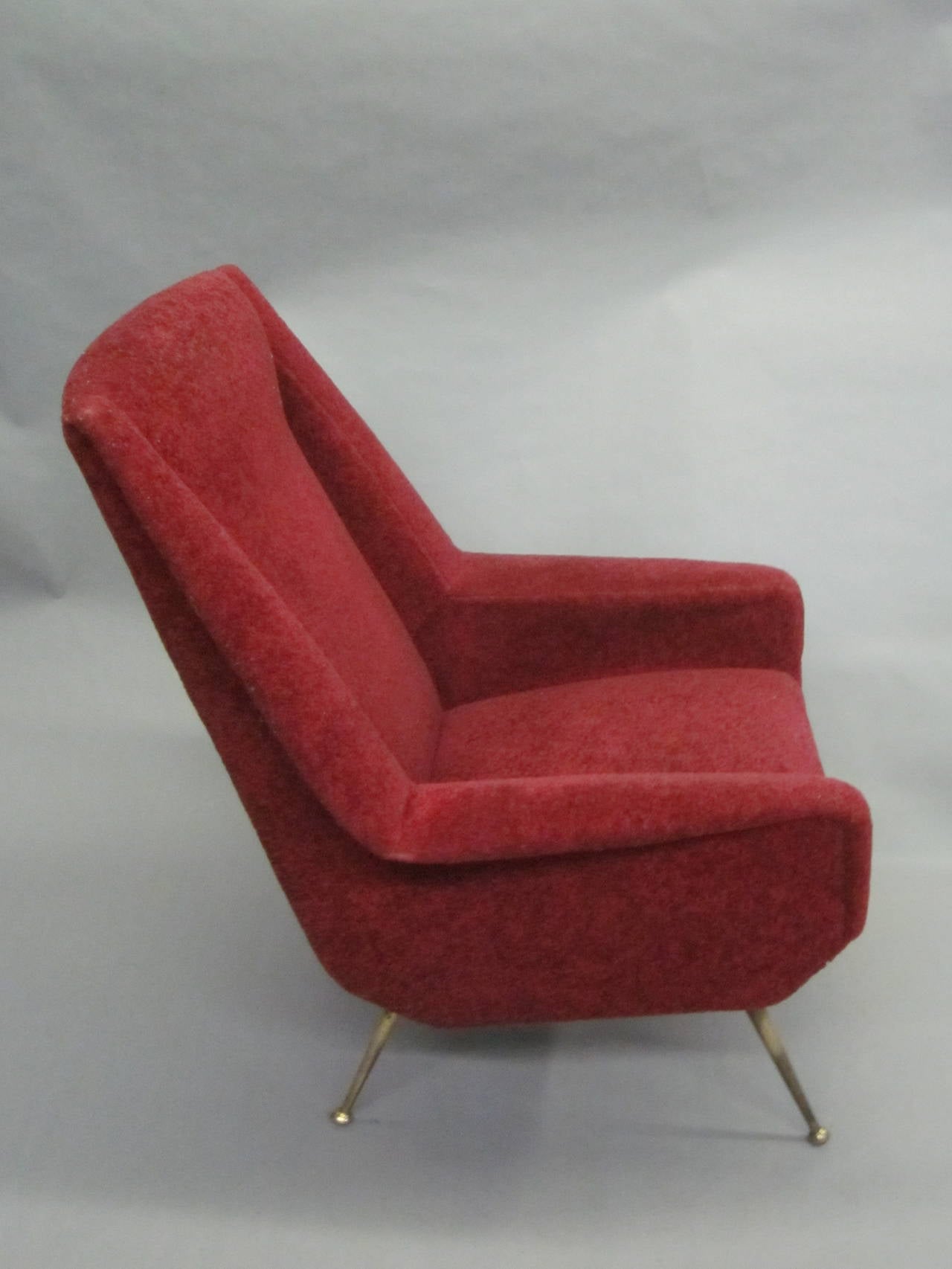 Italian Mid-Century Modern Lounge Chairs Attributed to Gianfranco Frattini, Pair 3
