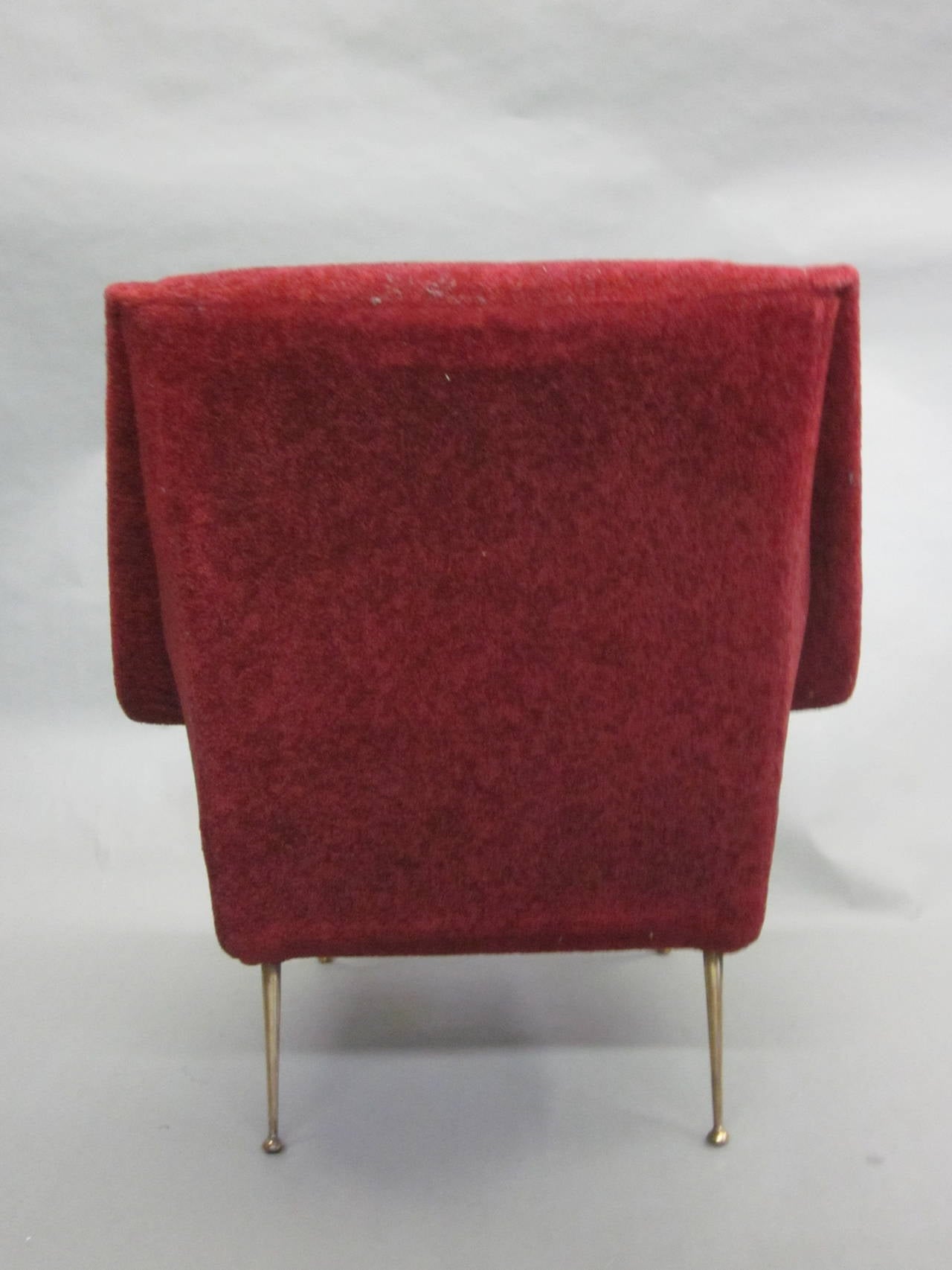 Italian Mid-Century Modern Lounge Chairs Attributed to Gianfranco Frattini, Pair 1
