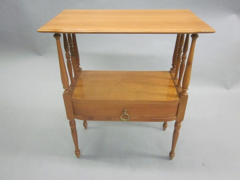 Mid-20th Century Pair of French Mid-Century Modern Nightstands / End Tables in Andre Arbus Style For Sale