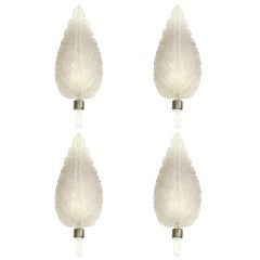 2 Pairs of Murano Glass Sconces by Barovier e Toso