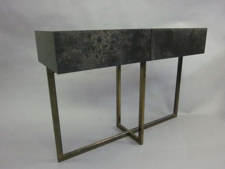 Mid-Century Modern Crédence/Console/Table de canapé français moderne du milieu du siècle dernier par Jacques Quinet, 1970 en vente